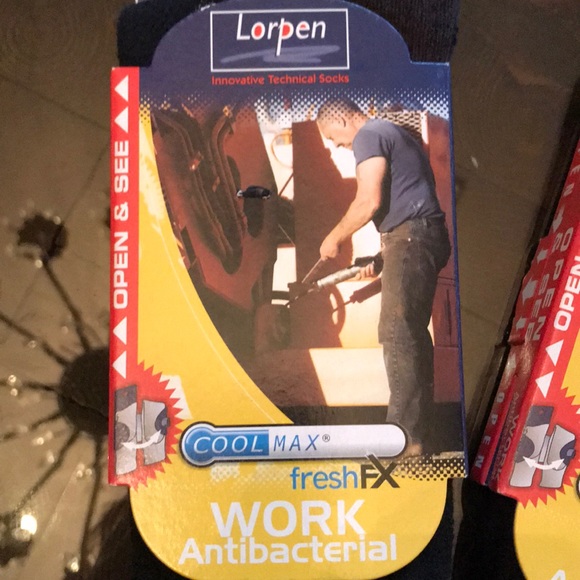 New! 2 pairs Lorpen Coolmax work socks small - Picture 2 of 7